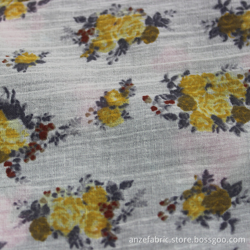 floral printed 100% cotton gauze fabric